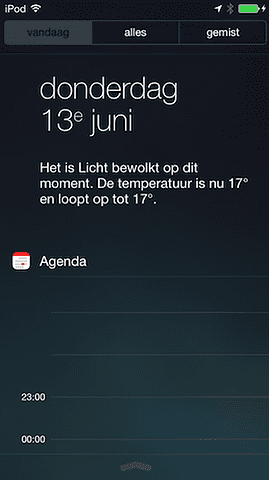 Berichtencentrum Vandaag iOS 7