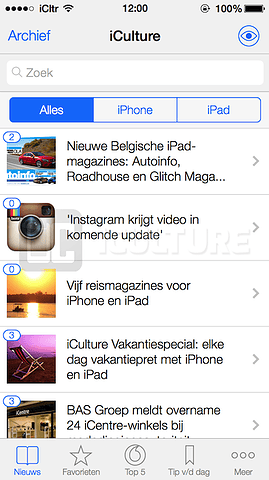 iCulture app iOS 7 watermerk