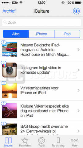 iCulture app iOS 7 watermerk