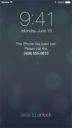 iOS 7 Zoek mijn iPhone notificatie