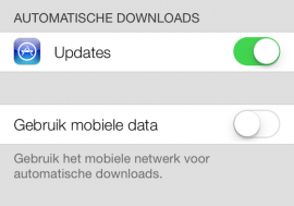 iOS 7 - automatische updates