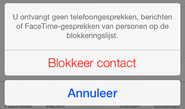 iOS 7: Telefoonnummer blokkeren