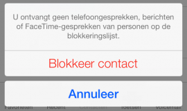 iOS 7: Telefoonnummer blokkeren