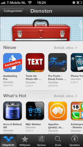 App Store categorie diensten