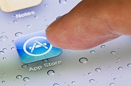 App Store icon finger