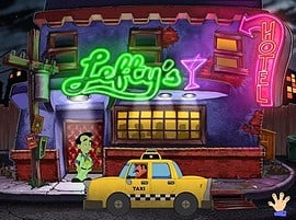 Leisure Suit Larry's café met taxi