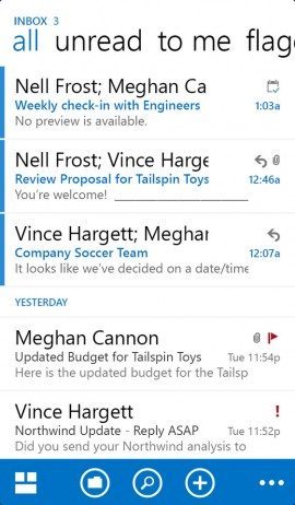 OWA for iPhone inbox Hotmail Outlook