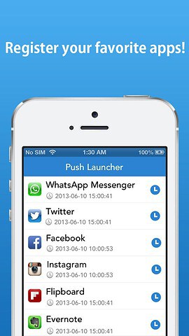 Push Launcher applicaties met pushberichten