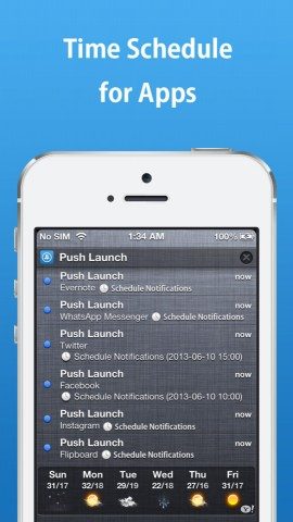 Push Launcher pushberichten ontvangen