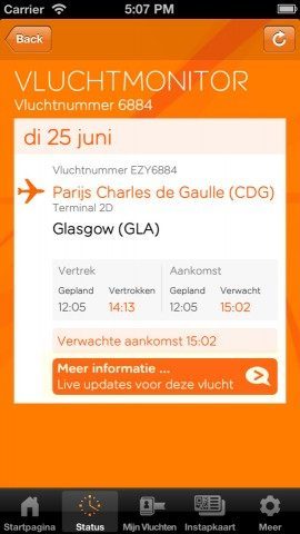 easyJet vluchtmonitor