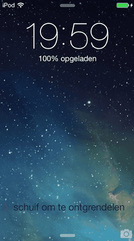 iOS 7 beta 4 beginscherm