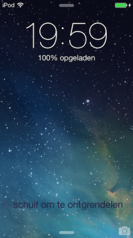 iOS 7 beta 4 beginscherm