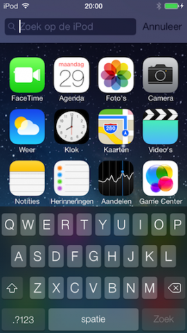 iOS 7 beta 4 spotlight