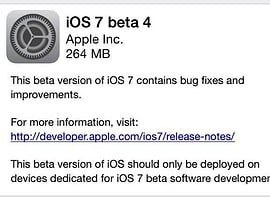 iOS 7 beta 4
