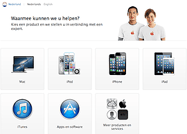 AppleCare nieuwe website