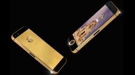 Gouden iPhone diamanten homeknop