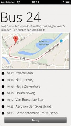 OV Delay bus halen route