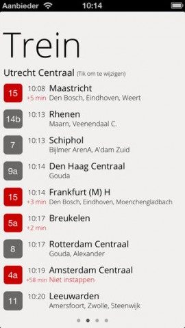 OV Delay treintijden vertragingen iPhone-app