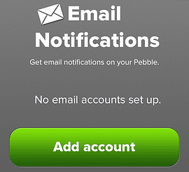 Pebble mail leeg