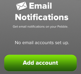 Pebble mail leeg