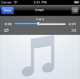 iOS audio player