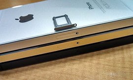 iPhone 5S grijs simkaarthouder
