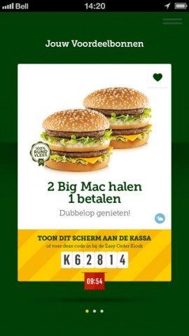 McDonald's Nederland app kortingsbon