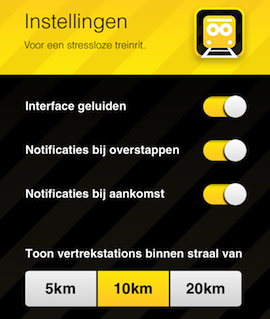 SnelTrein Instellingen SnelTrein Instellingen