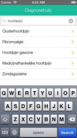 Diagnosehulp iPhone-app ziektes