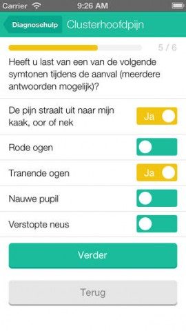 Diagnosehulp iPhone vragenlijst