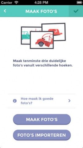 Fixico autoschade melden iPhone foto's maken