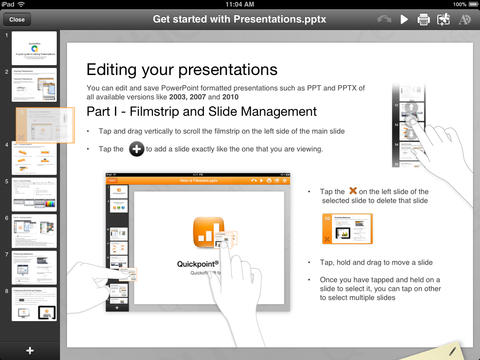 Quickoffice Powerpoint-presentatie iPad maken