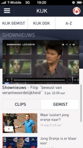 SBS6 iPhone uitzending gemist iPad
