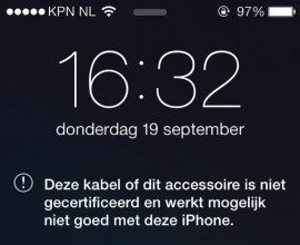 iOS 7 onofficiele kabels