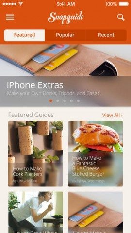 iOS7 Apps Snapguide doe-het-zelf iPhone
