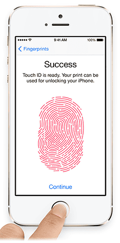 Touch ID op de iPhone 5s