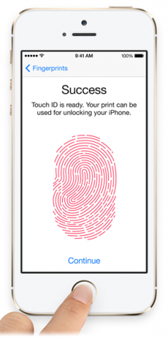 Touch ID op de iPhone 5s