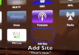 Add site Apple TV