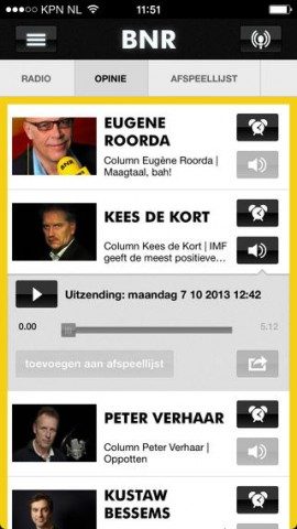 BNR iPhone opinie terugluisteren