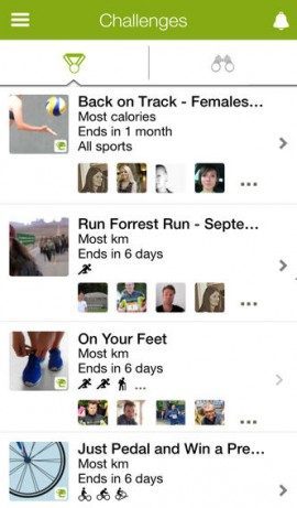 Endomondo Challenges iPhone fitness