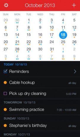 Fantastical 2 zwart maandoverzicht