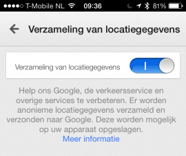 Google gegevens Mobile Meter