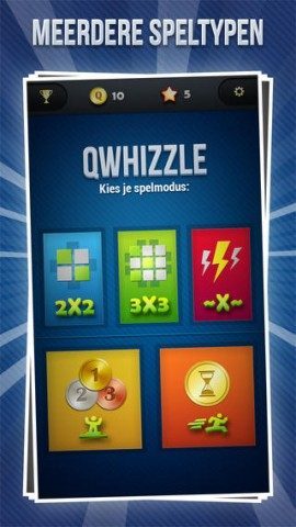 ICS Qwhizzle hoofdscherm iOS