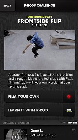 Nike SB film je skate trick iPhone-app