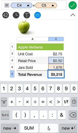Numbers iOS 7 stijl iPhone