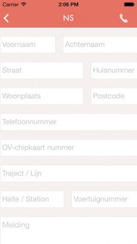 OV Melding formulier invullen