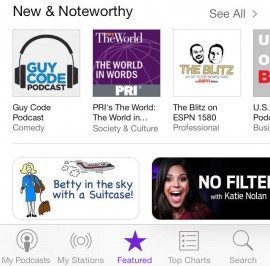 Podcasts iOS 7 3