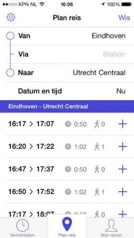 RailPlanner trein-app routeplanner iPhone