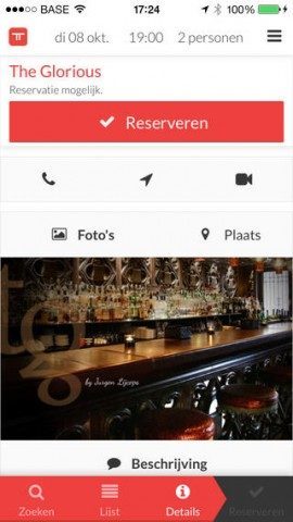 Tablebooker restaurant reserveren iOS