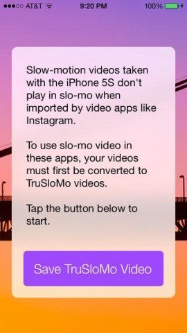 TruSloMo omschrijving iPhone